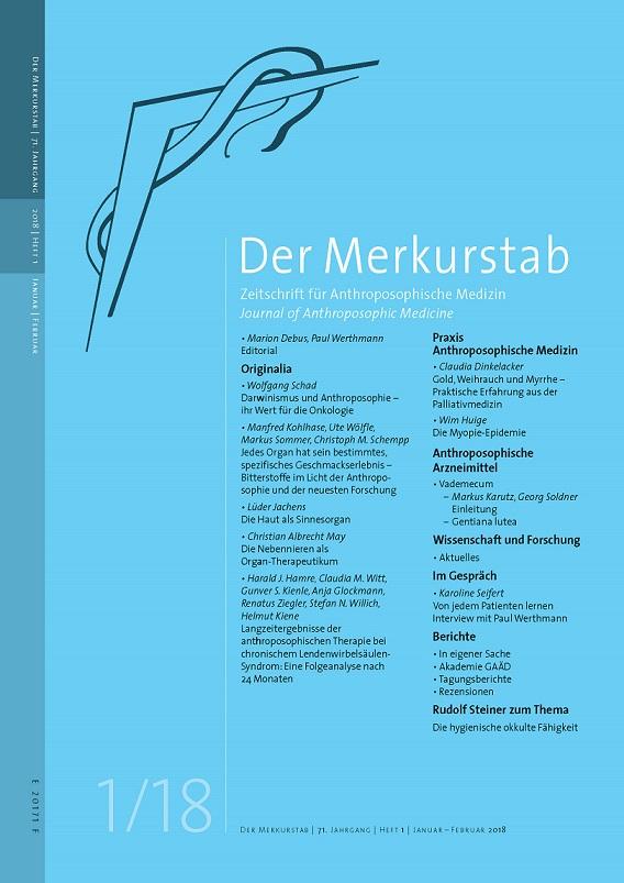 Cover Merkurstab, Zeitschrift für Anthroposophische Medizin