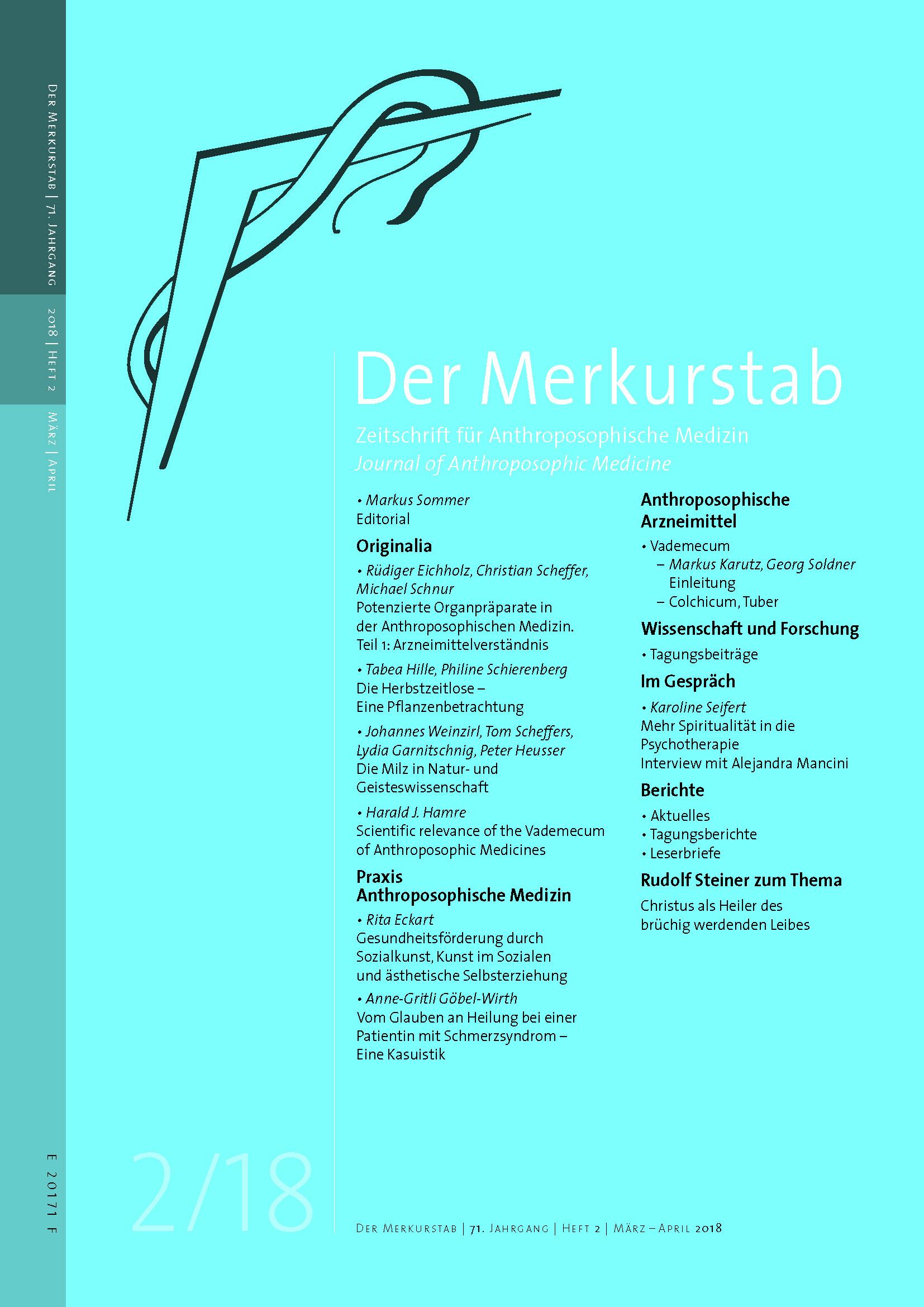 Cover Zeitschrift Merkurstab, Ausgabe 2/2018