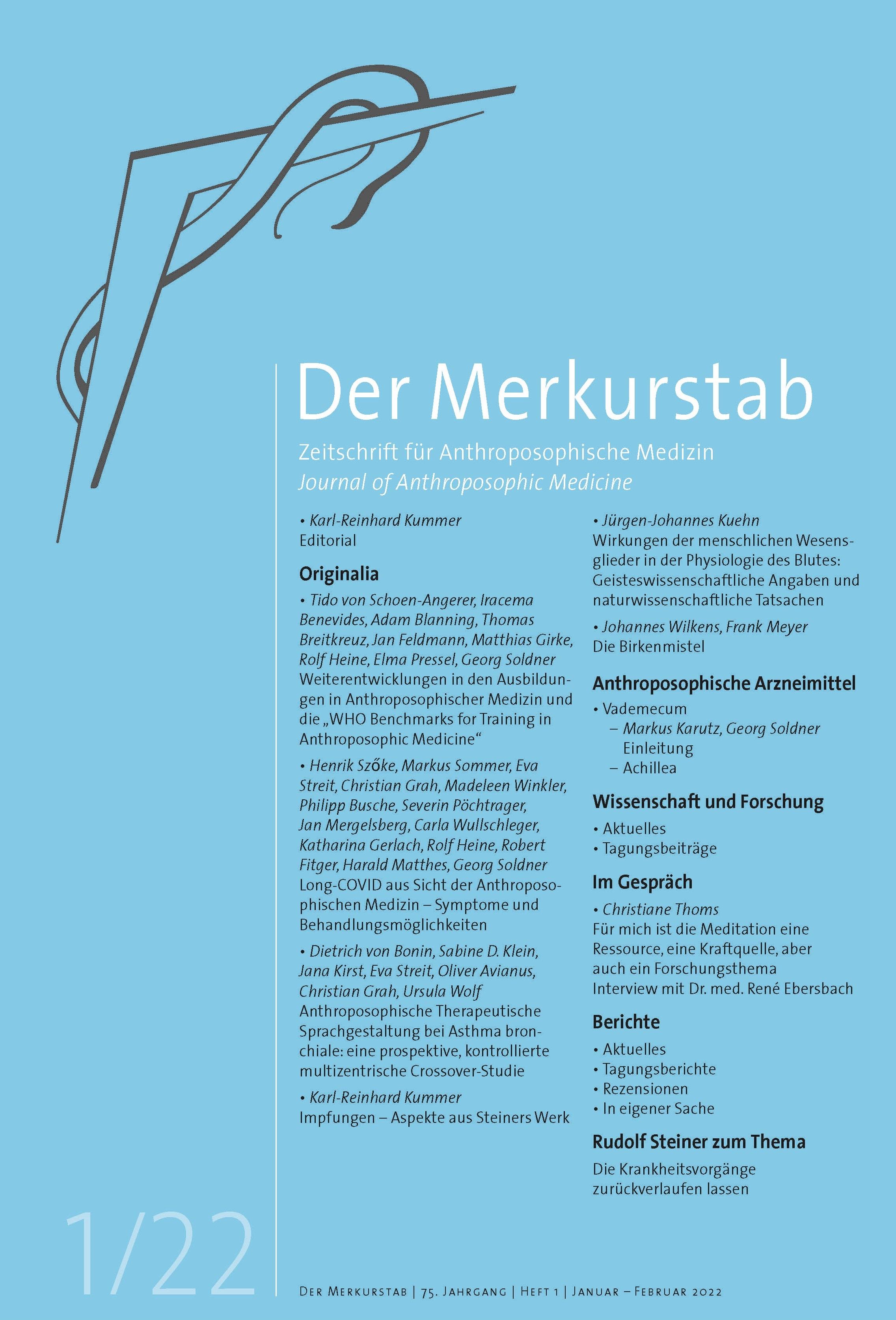 Cover Merkurstab - Zeitschrift für Anthroposophische Medizin