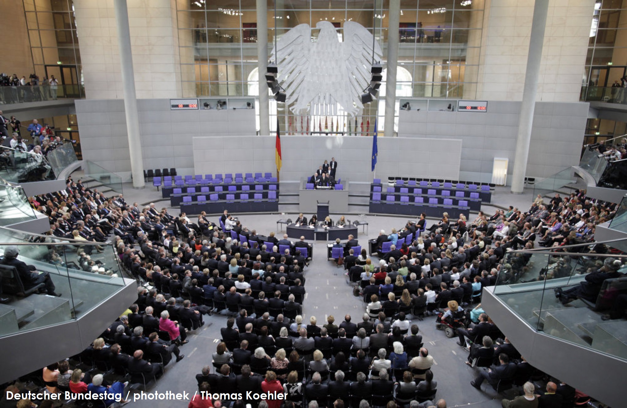 Blick in Bundestag